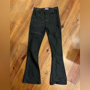 Edikted faux leather flare jeans